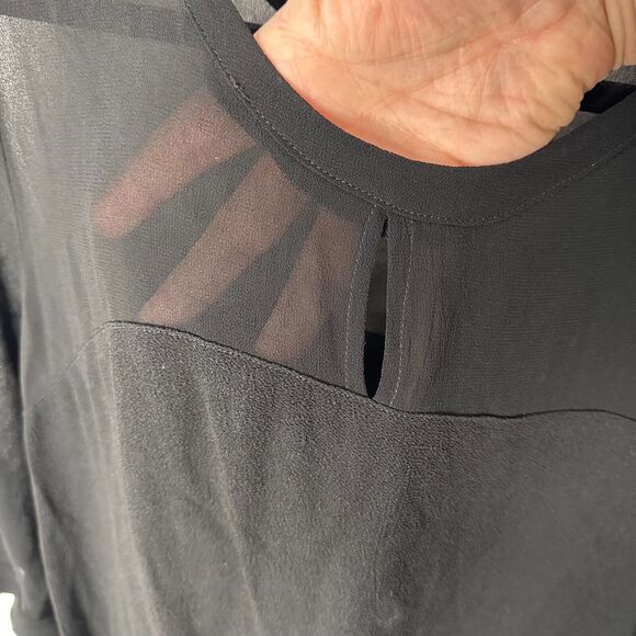 Niche Tunic Dress Black L/XL Oversized Round Neck Lagenlook Short - Picture 3 of 10